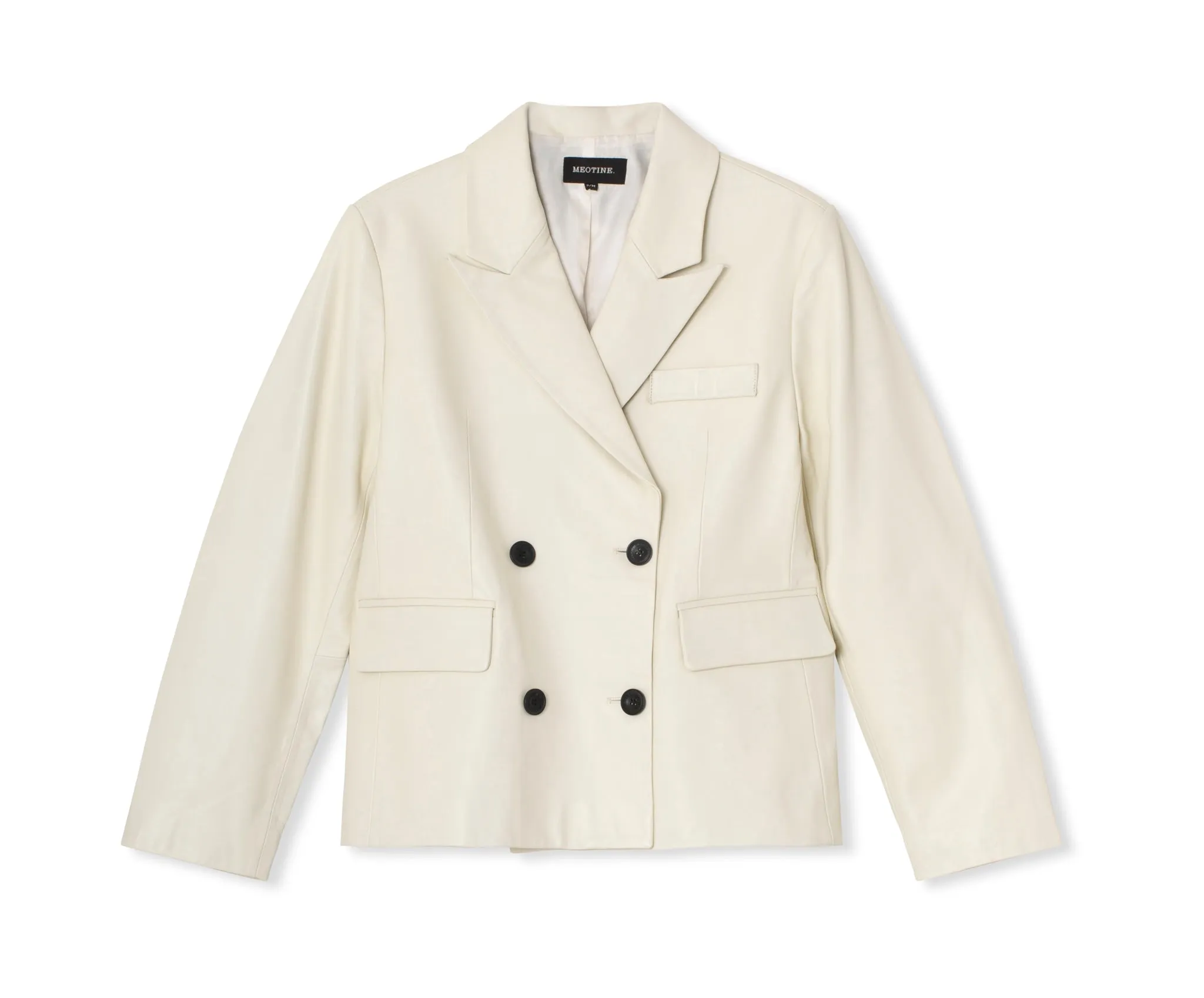 NOEL LEATHER JACKET - CRÈME