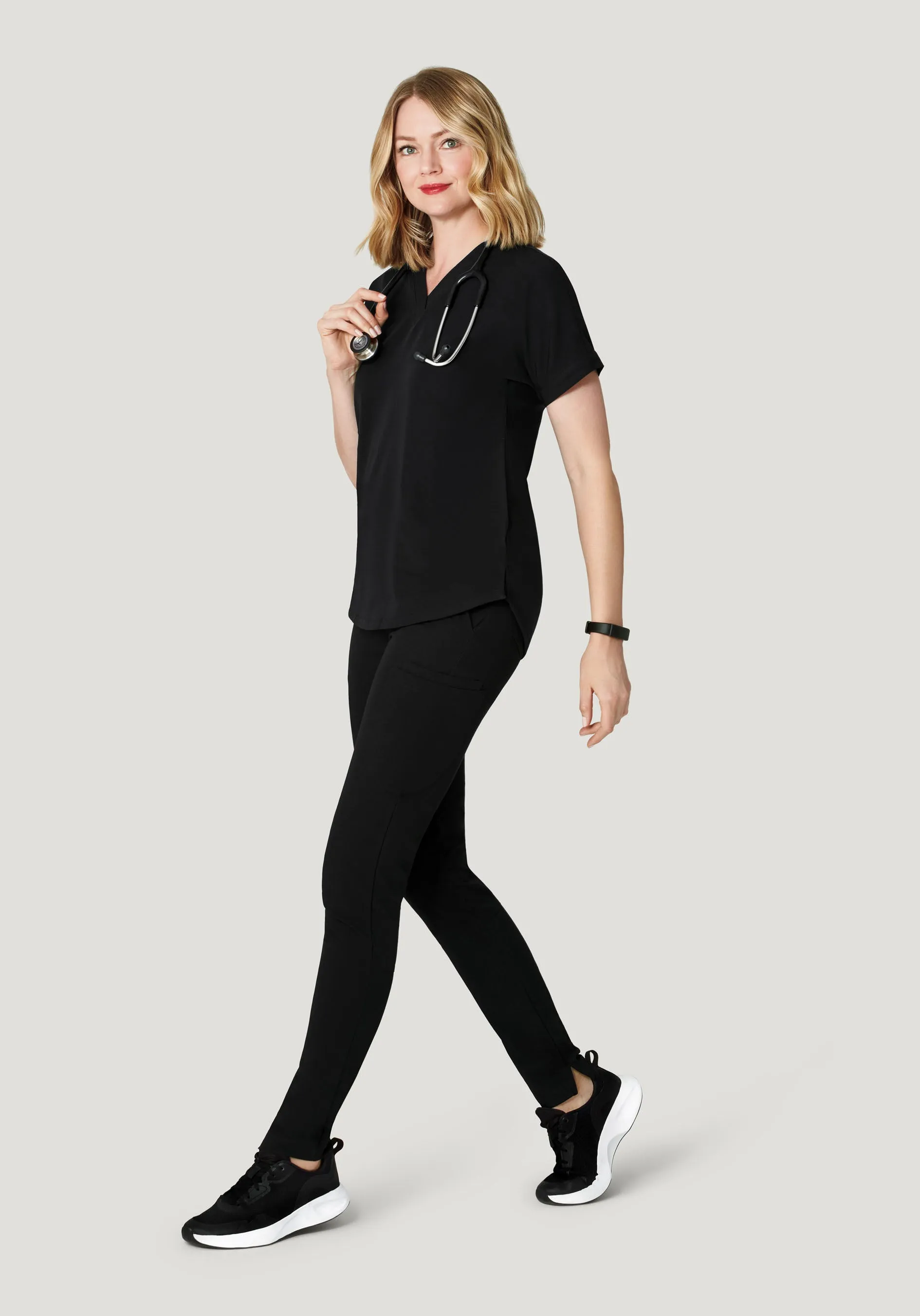 Oversized V Neck Top Black