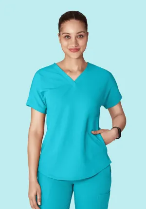 Oversized V Neck Top Teal