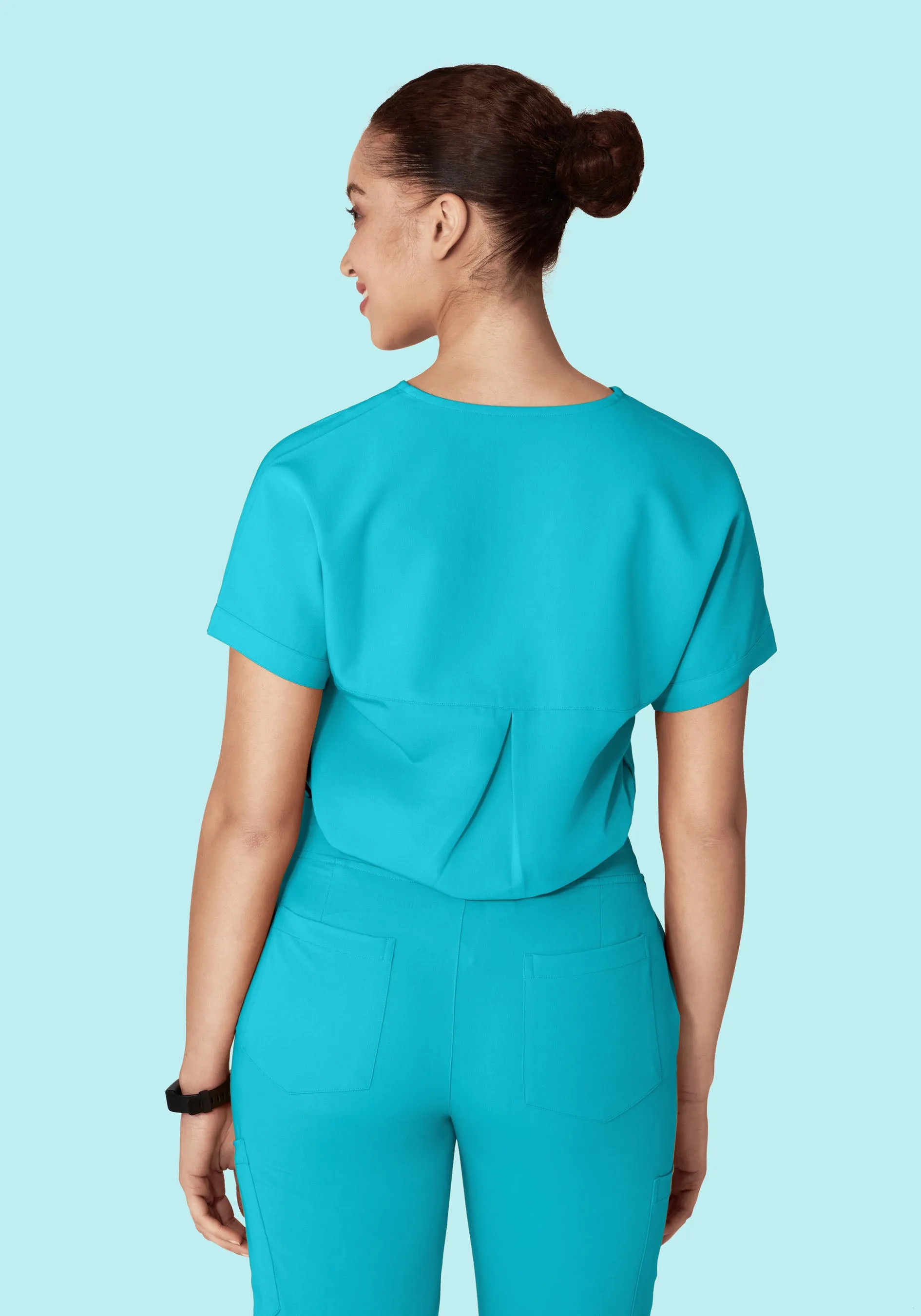 Oversized V Neck Top Teal