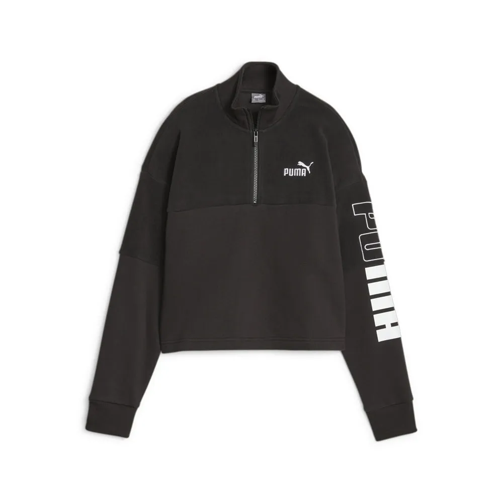 Power Colorblock High Neck Crew Winterized Quarter Zip Sweatshirt