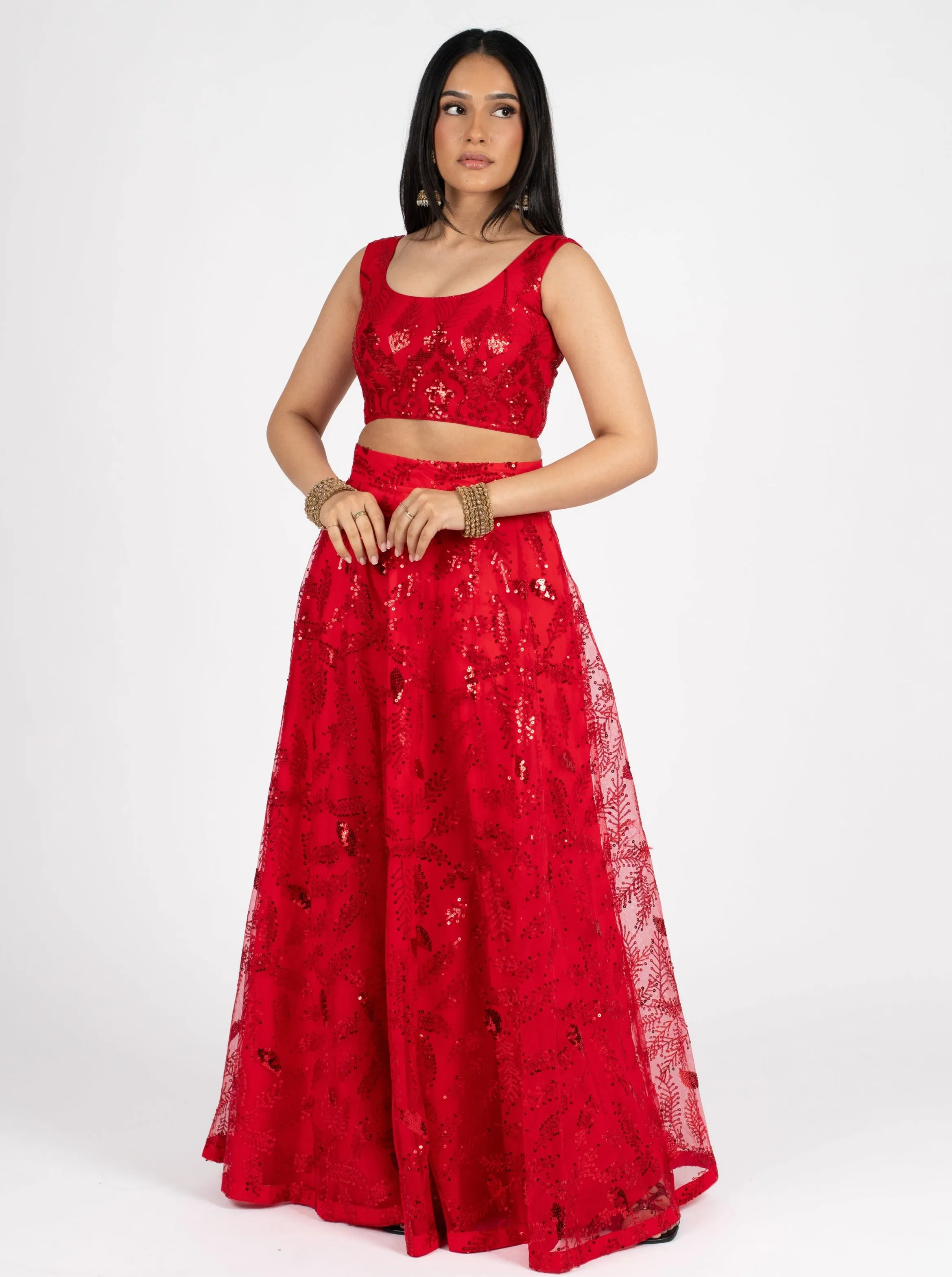 Red Quill Skirt