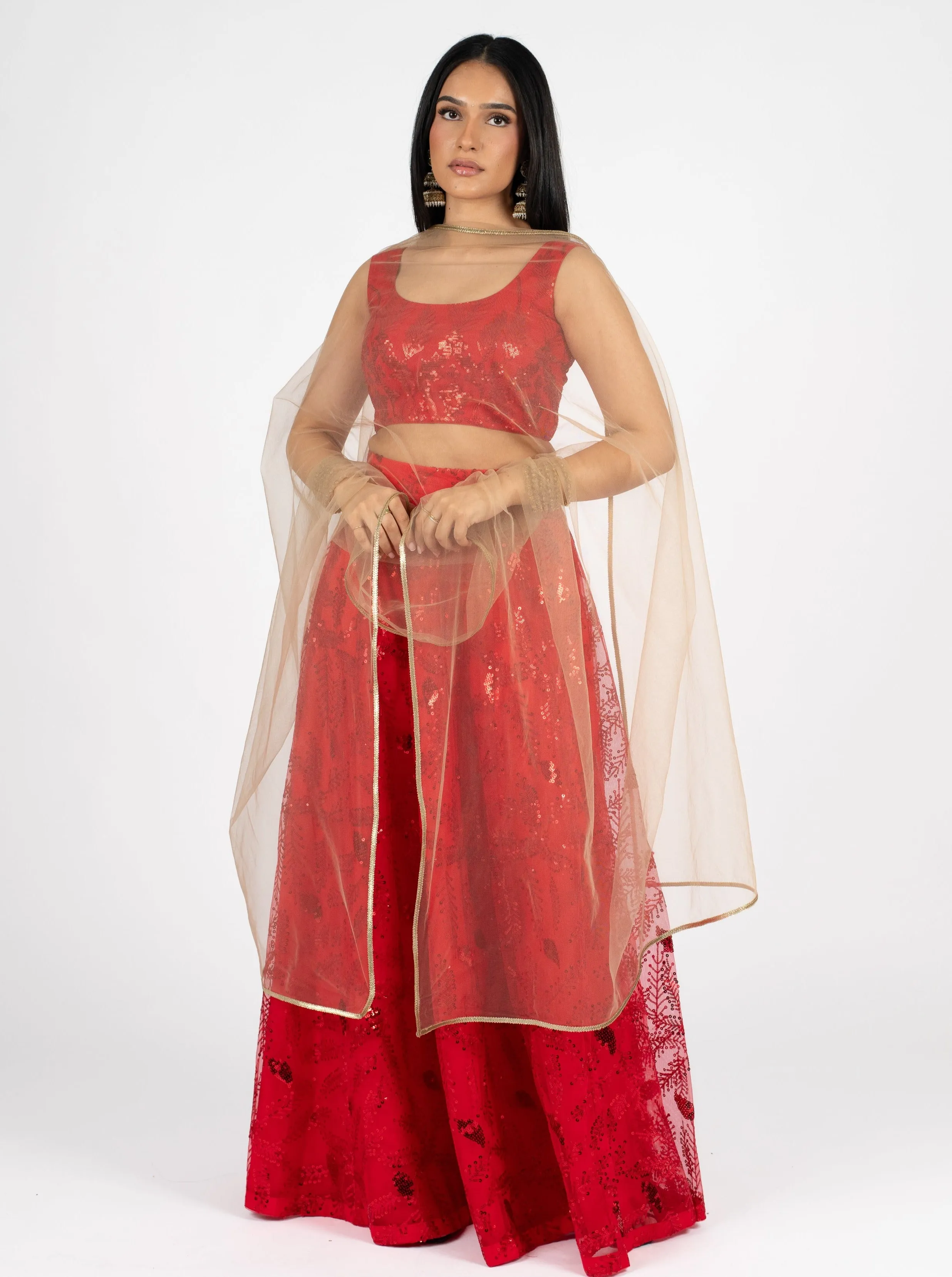 Red Quill Skirt
