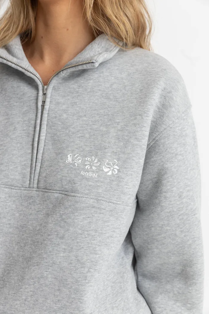 Rhythm Pacifica 1/ 4 Zip Fleece - GREY
