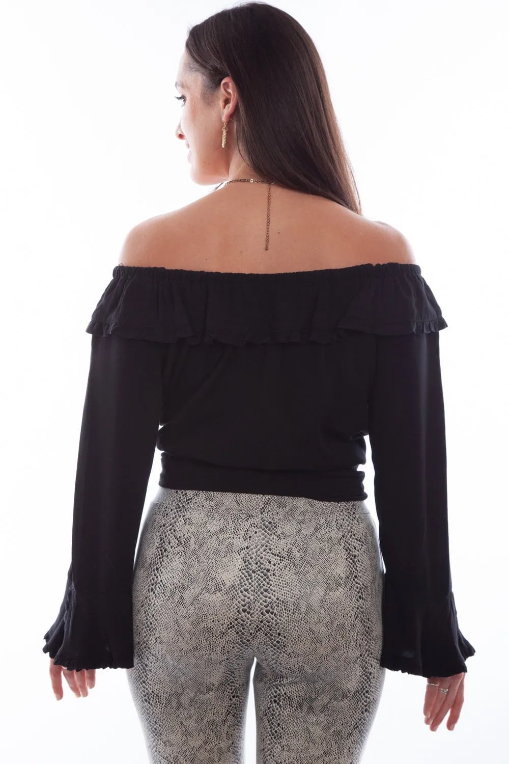 Scully Womens Black Nylon Boho Lace Duster
