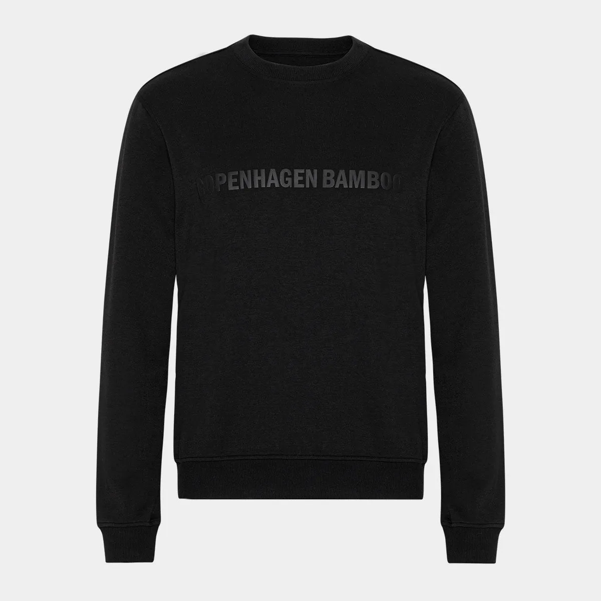 Sort bambus sweatshirt med logo