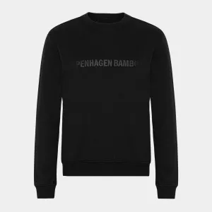 Sort bambus sweatshirt med logo