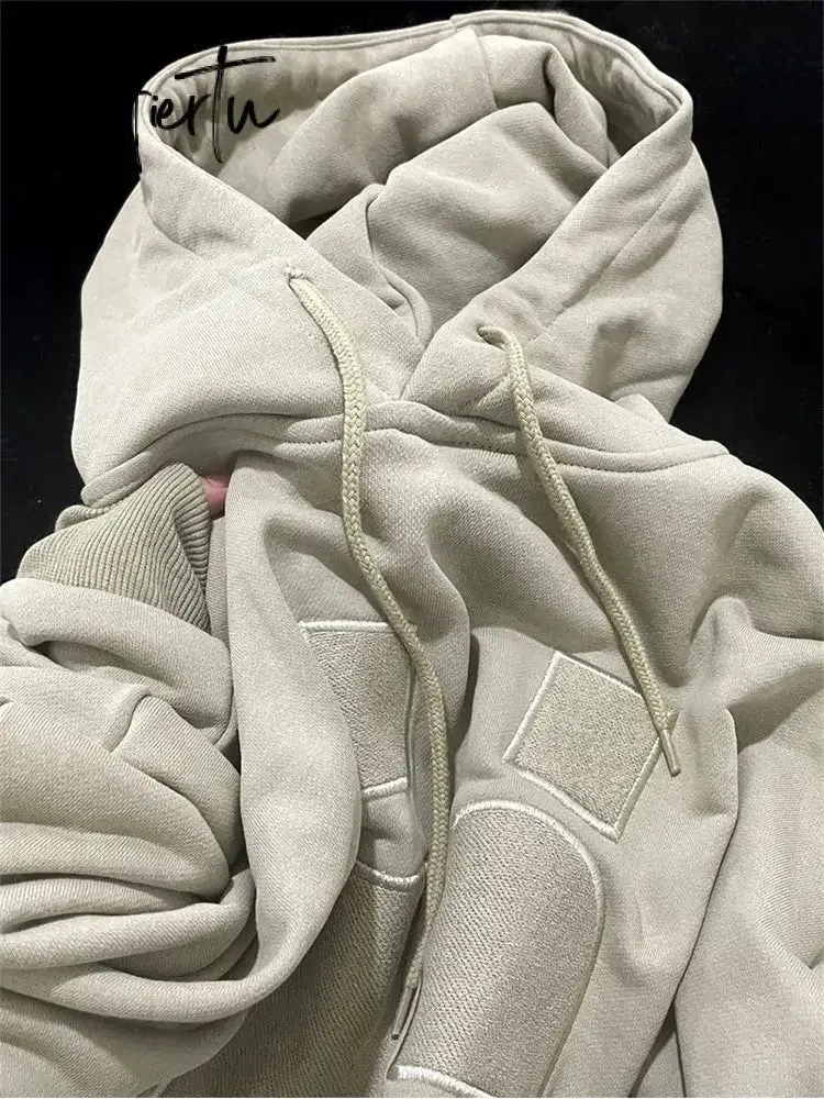 Streetwear Hoodies Women Casual Loose Sweatshirts Woman Harajuku Hip Hop Long Sleeve Cotton Grey Pullover Autumn Winter New