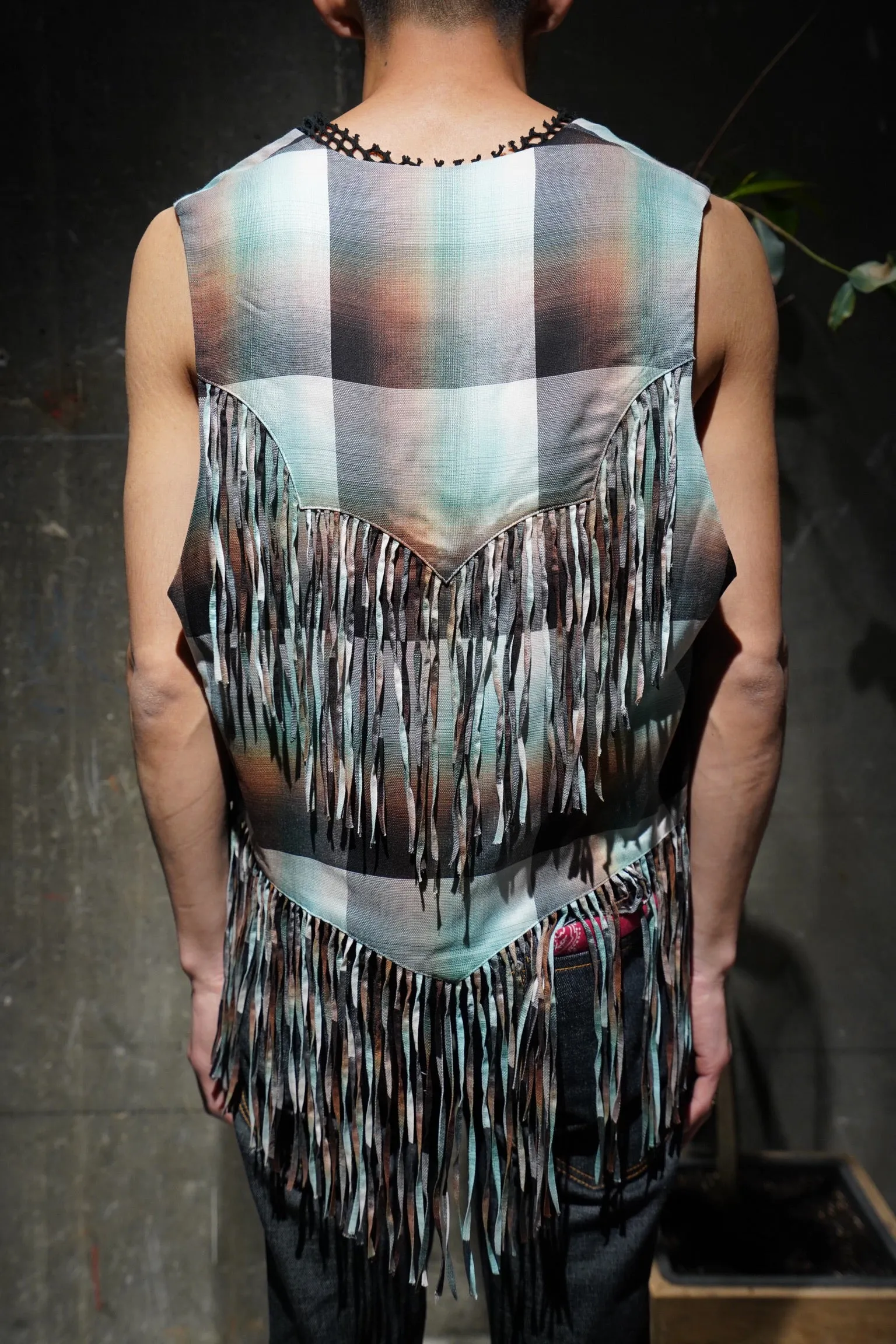 SUGARHILL SUGARHILL Ombre Panama Fringe Vest (GREEN)
