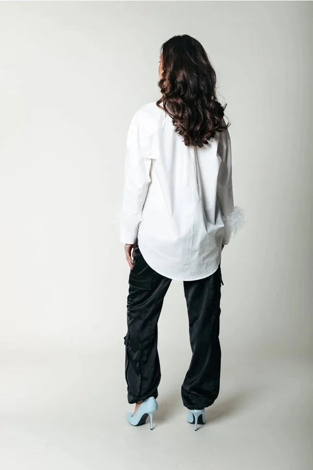 TALIA FEATHER BLOUSE