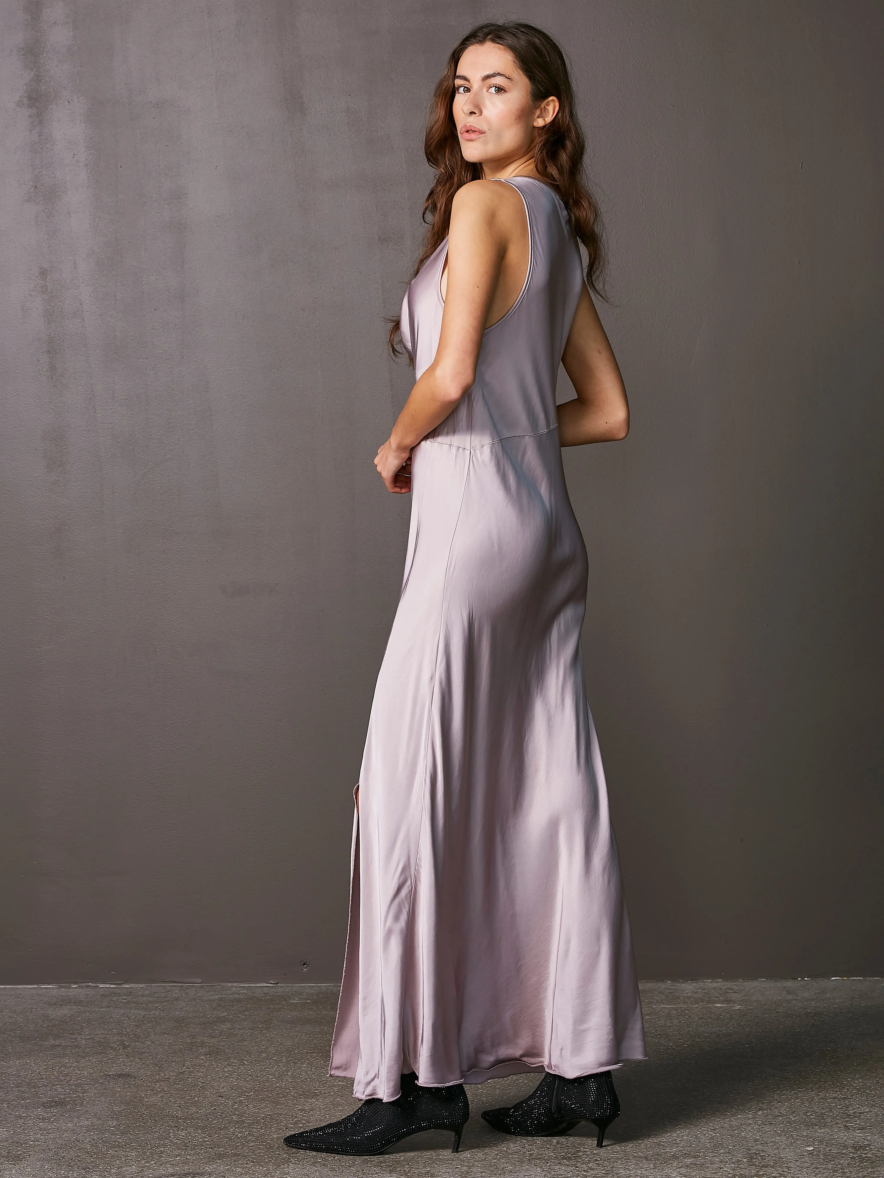 VANILLA long dress - Dusty purple