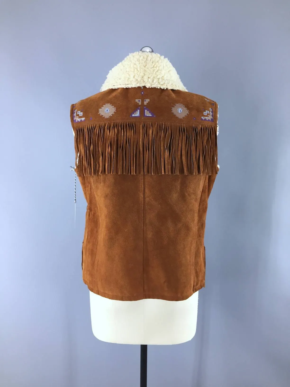 Vintage 1970s William Barry Suede Fringed Vest