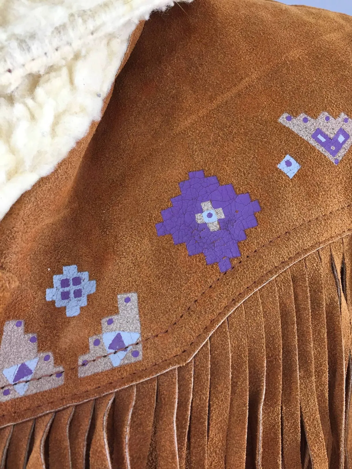 Vintage 1970s William Barry Suede Fringed Vest