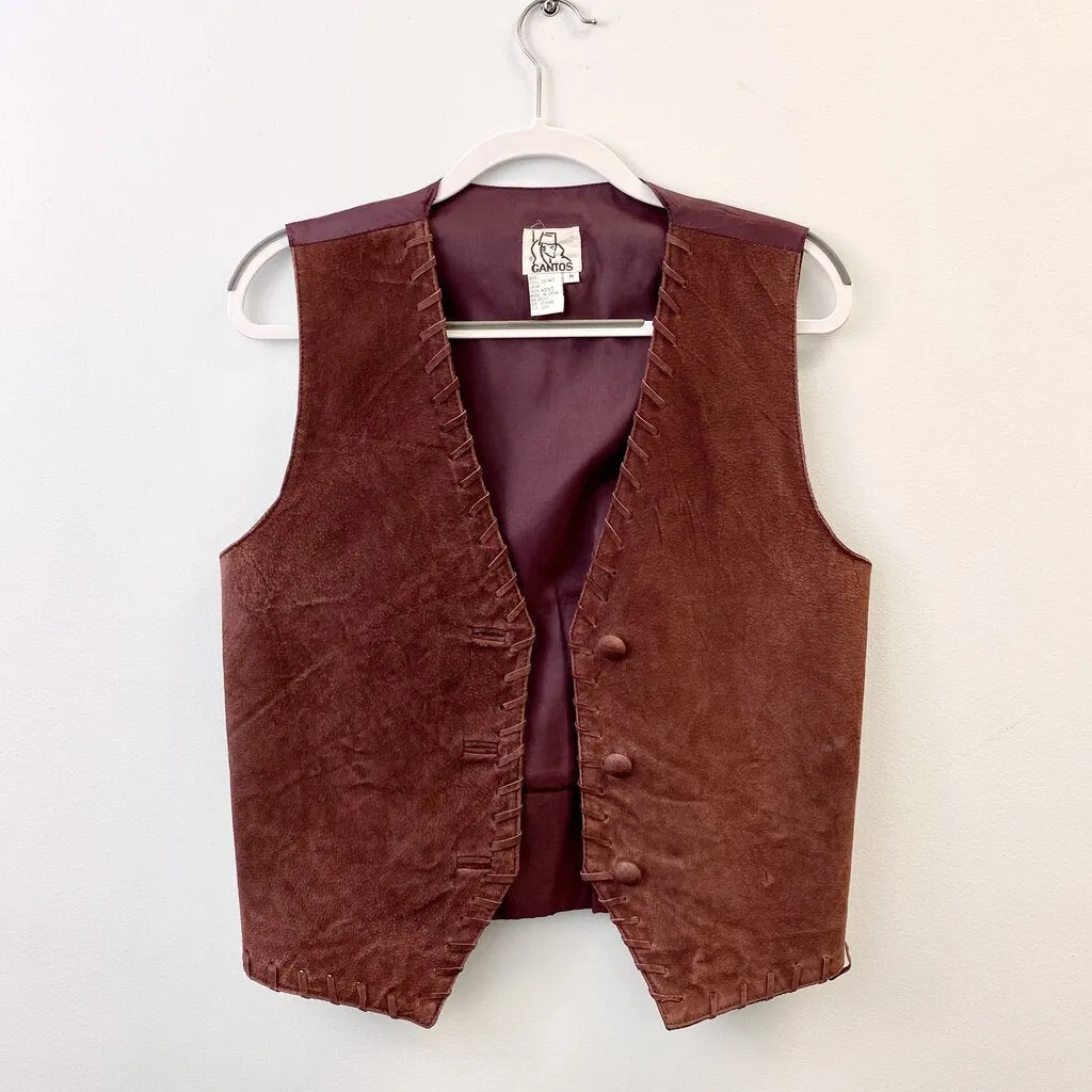 Vintage Gantos Suede Leather Vest /bh
