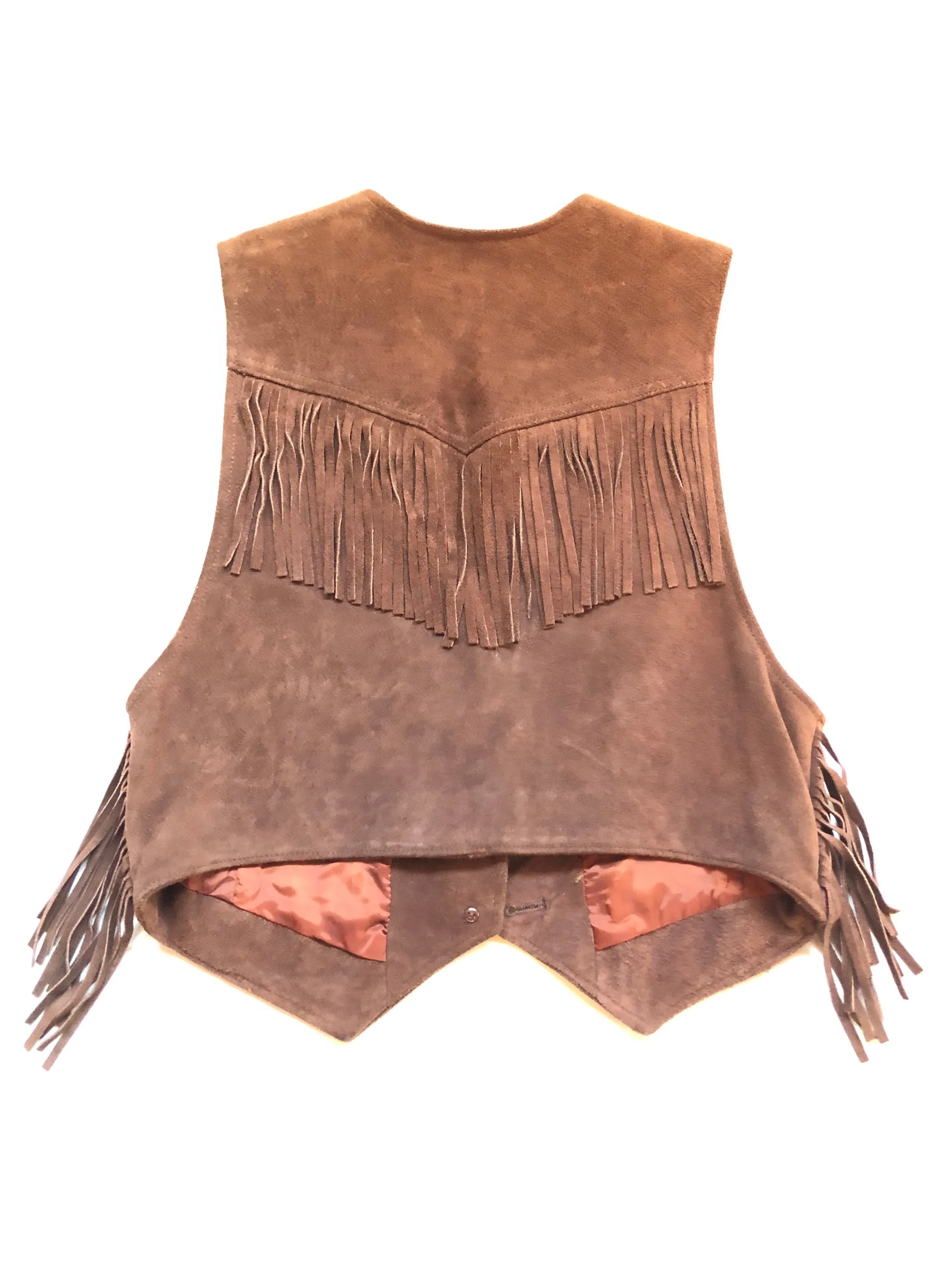 VINTAGE: Suede Fringe Vest
