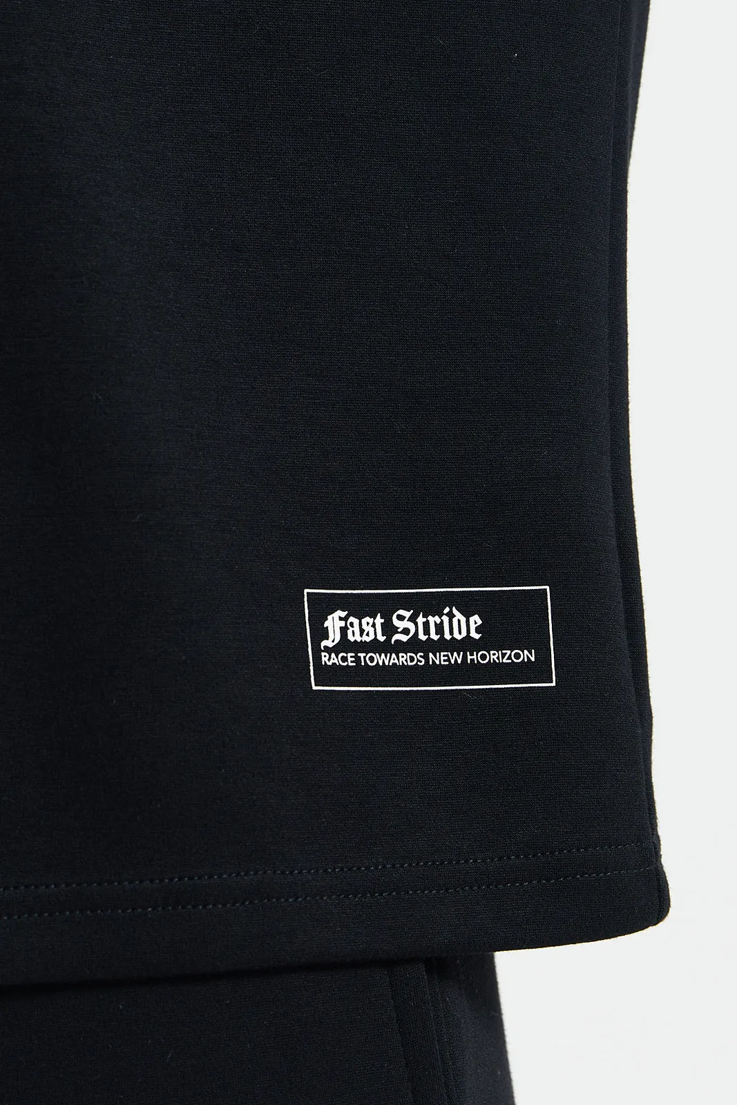 Women Black Drop Shoulder Printed Sweatshirt