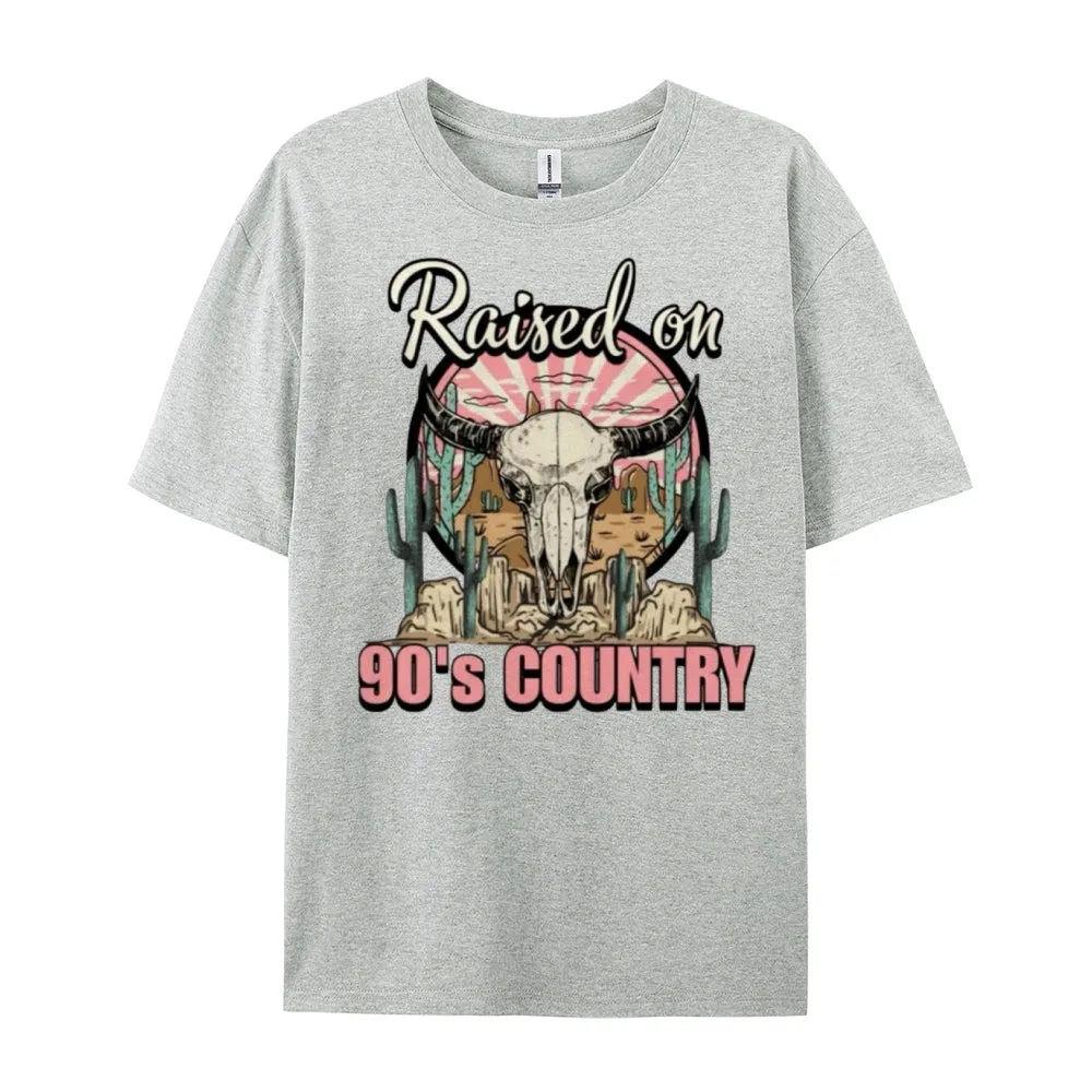 Women Raised On 90's Country Print Graphic T-shirt