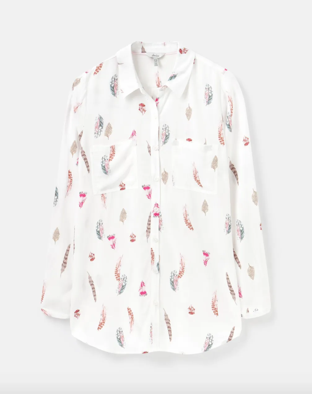 Women's Elvina Button Through Blouse - Cream Feather