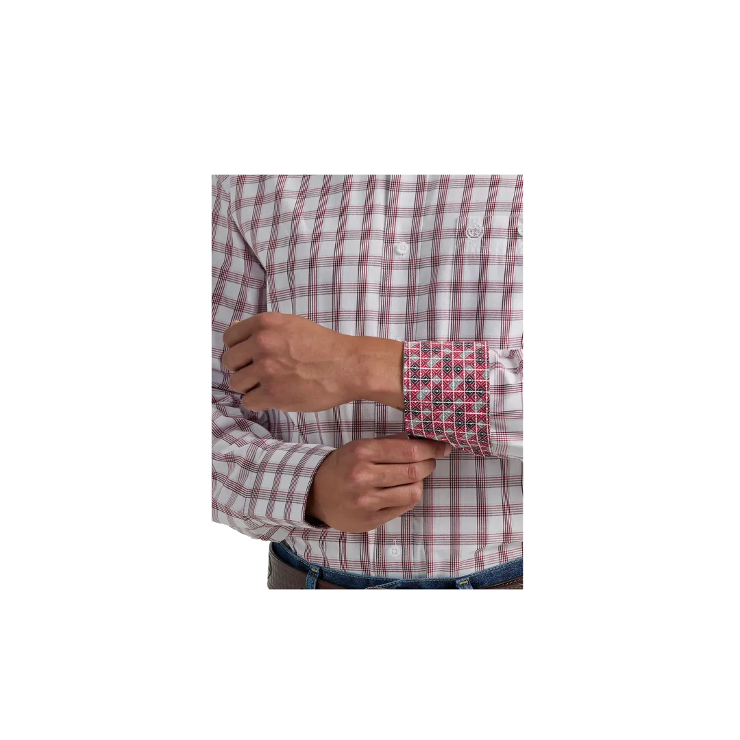 Wrangler Men's George Strait Button Down Red Shirt