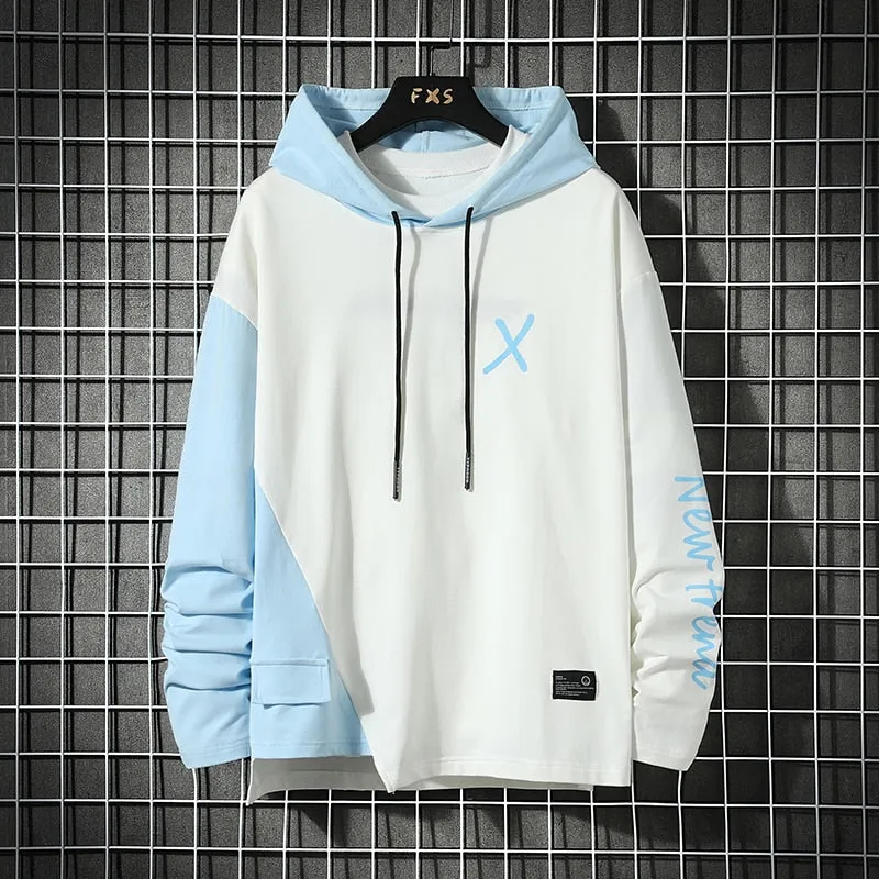 xiangtuibao Fashion Style Casual Spring Autumn Black Hoodie Sweatshirt Mens Hip Hop High Streetwear Clothes Plus Size 6XL 7XL