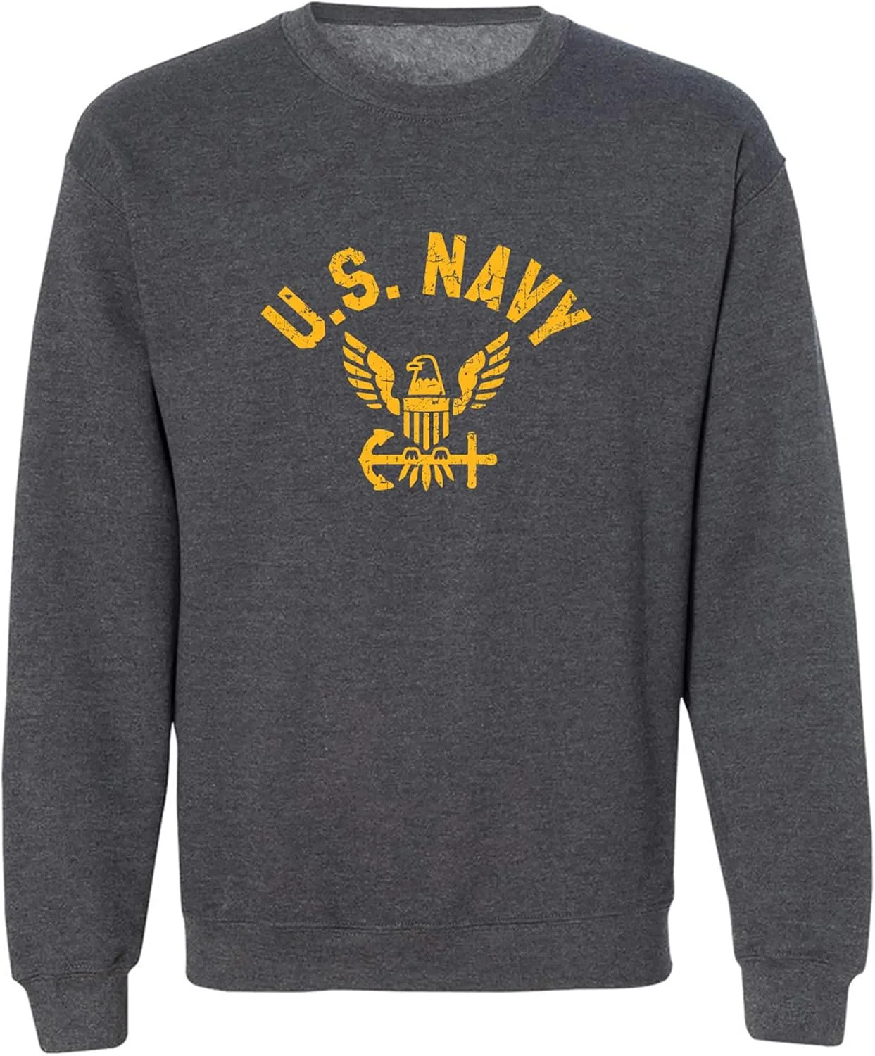 zerogravitee U.S. Navy Vintage Arch Logo with gold ink Crewneck Sweatshirt